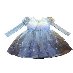 Princess Elsa Dress Disney Frozen Youth 2XL Blue Silver Dress Up Costume NWOT